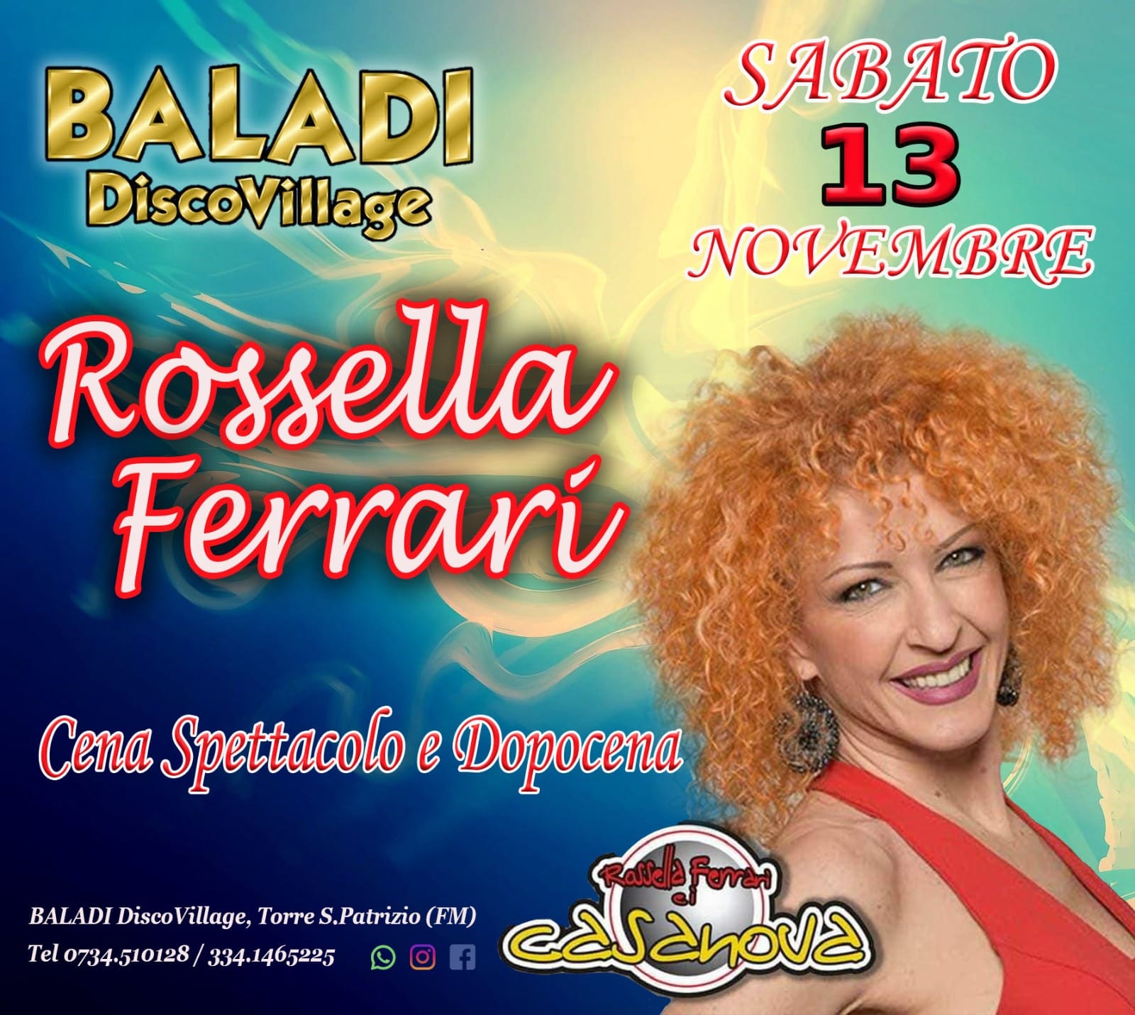 Rossella Ferrari alla Discoteca Dancing Baladì di Torre San Patrizio