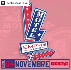 Motel Empyre 10 anni dopo al Controsenso club Forlì