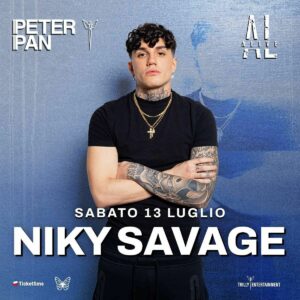 Niky Savage alla discoteca Peter Pan di Riccione