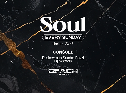 Beach Club, la domenica Soul in Versilia