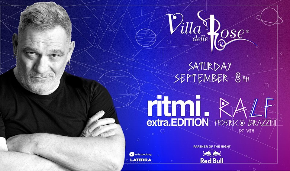 Ralf dj alla Villa delle Rose per la serata Ritmi