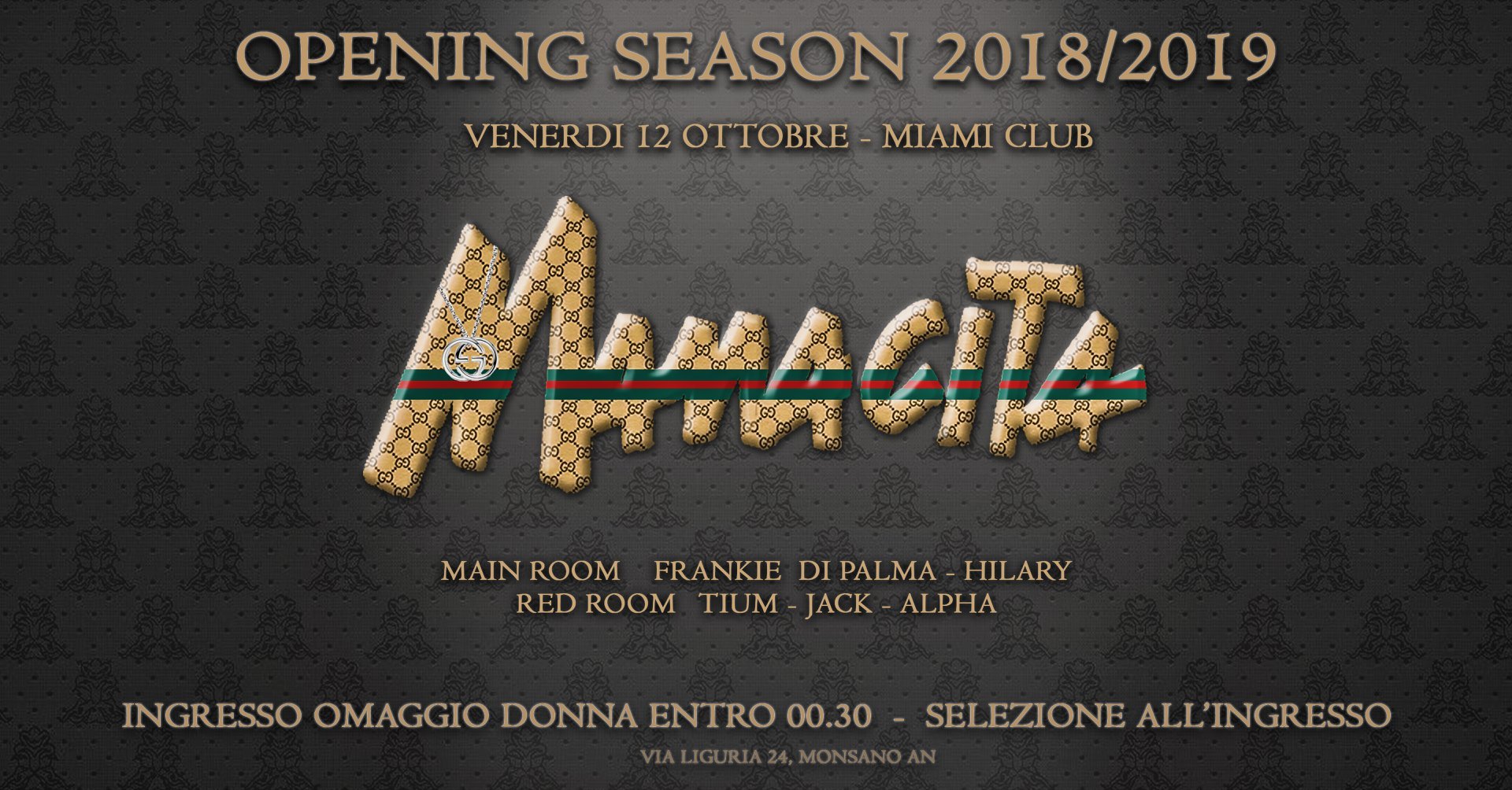 Mamacita Gold Opening Night Miami Club Monsano