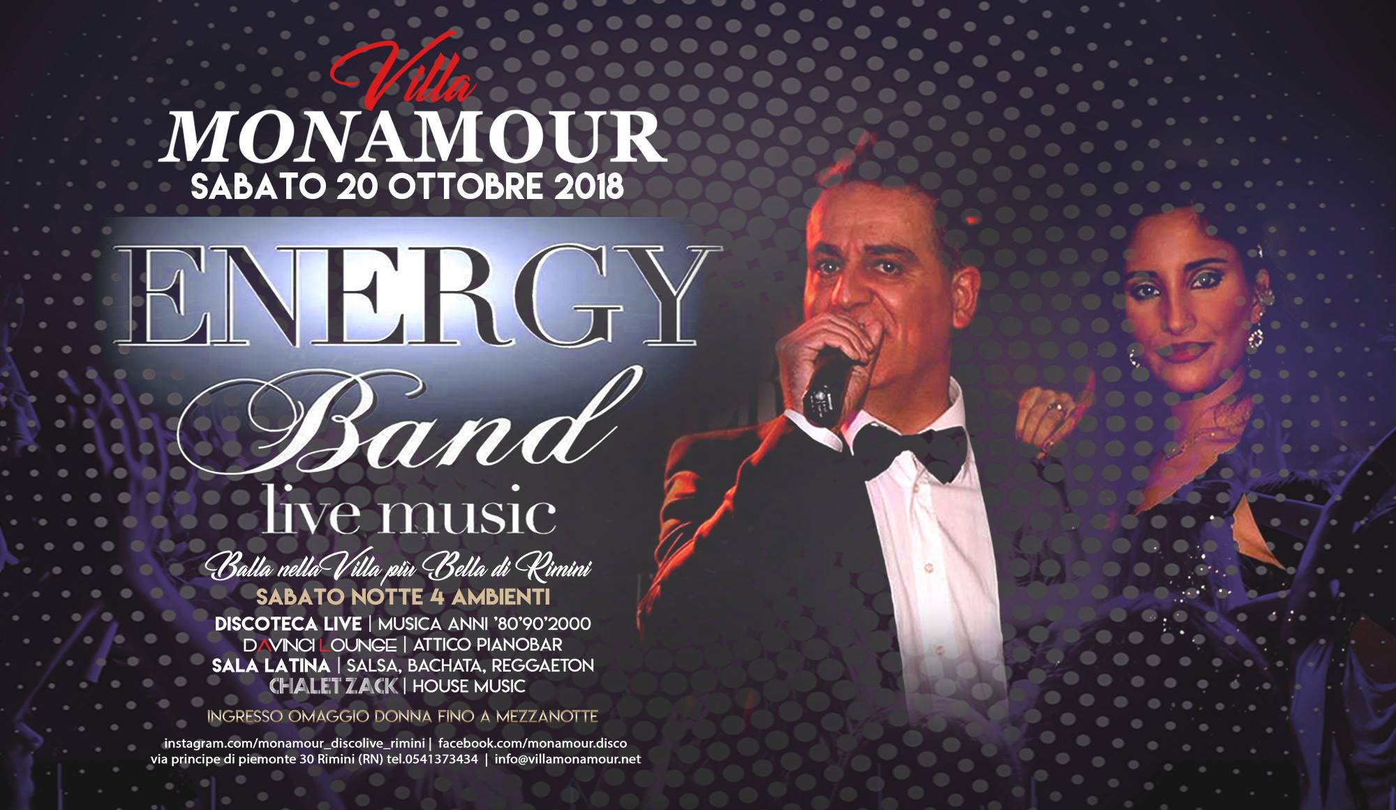 Energy Band live music Mon Amour Rimini