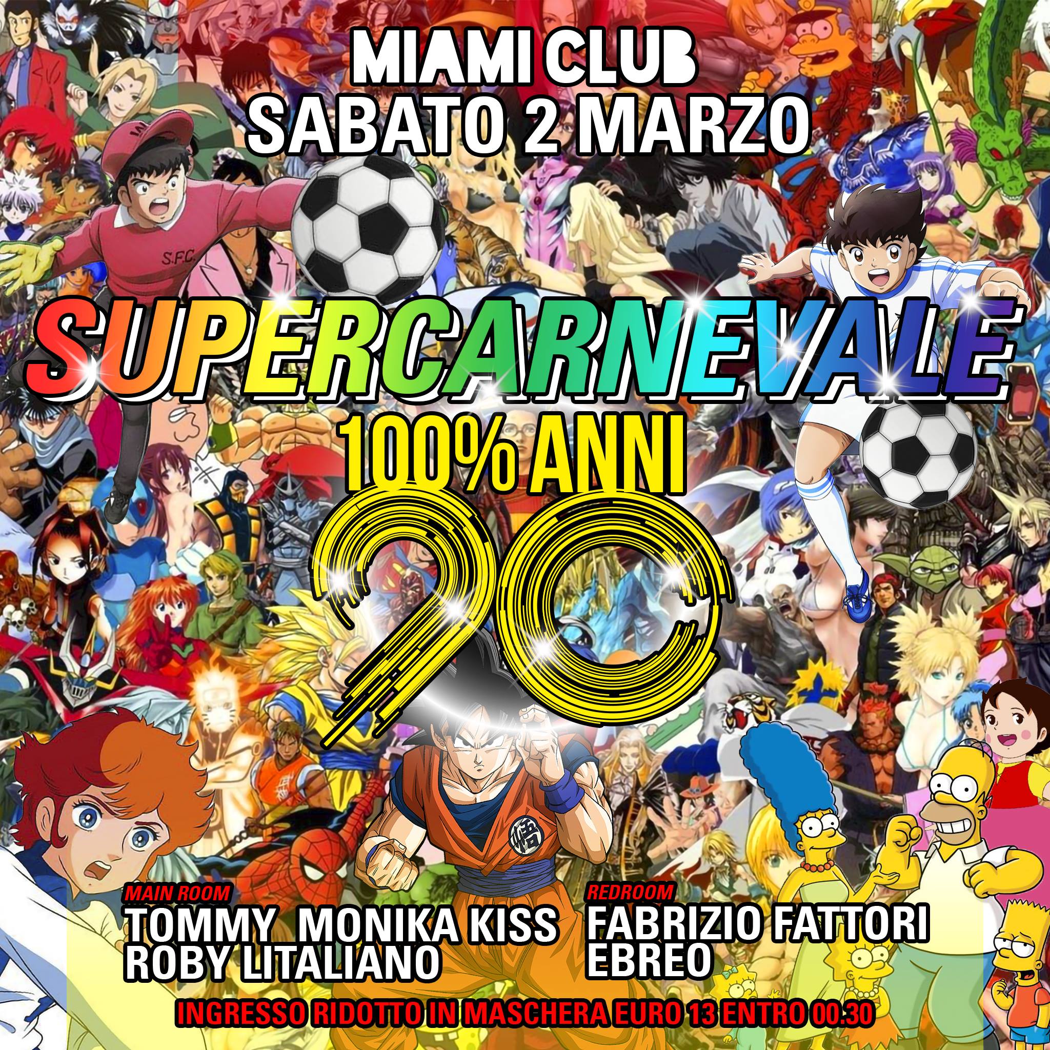 Carnevale Anni 90 Miami Club Monsano