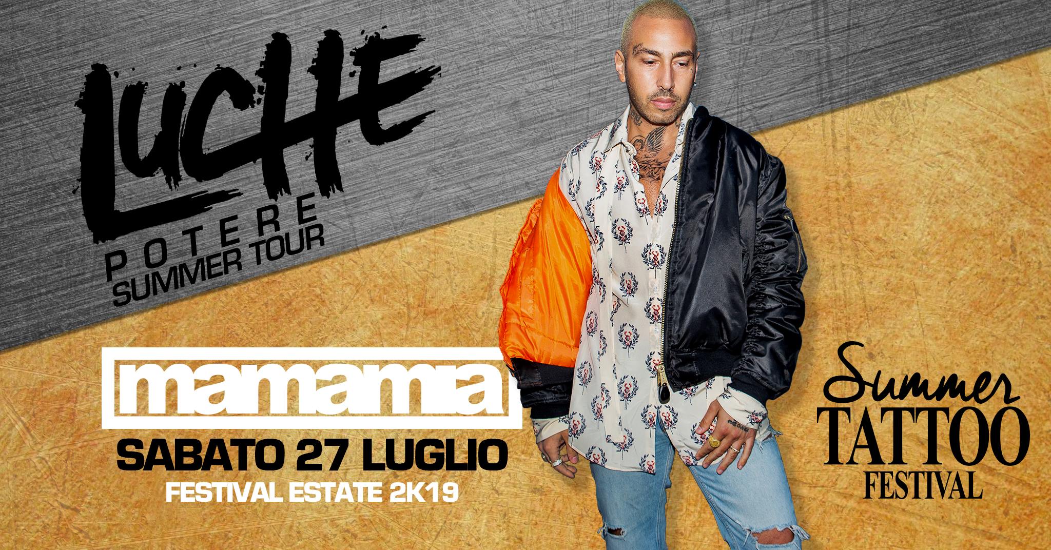 Luchè in concerto Summer Tattoo Festival Mamamia Senigallia