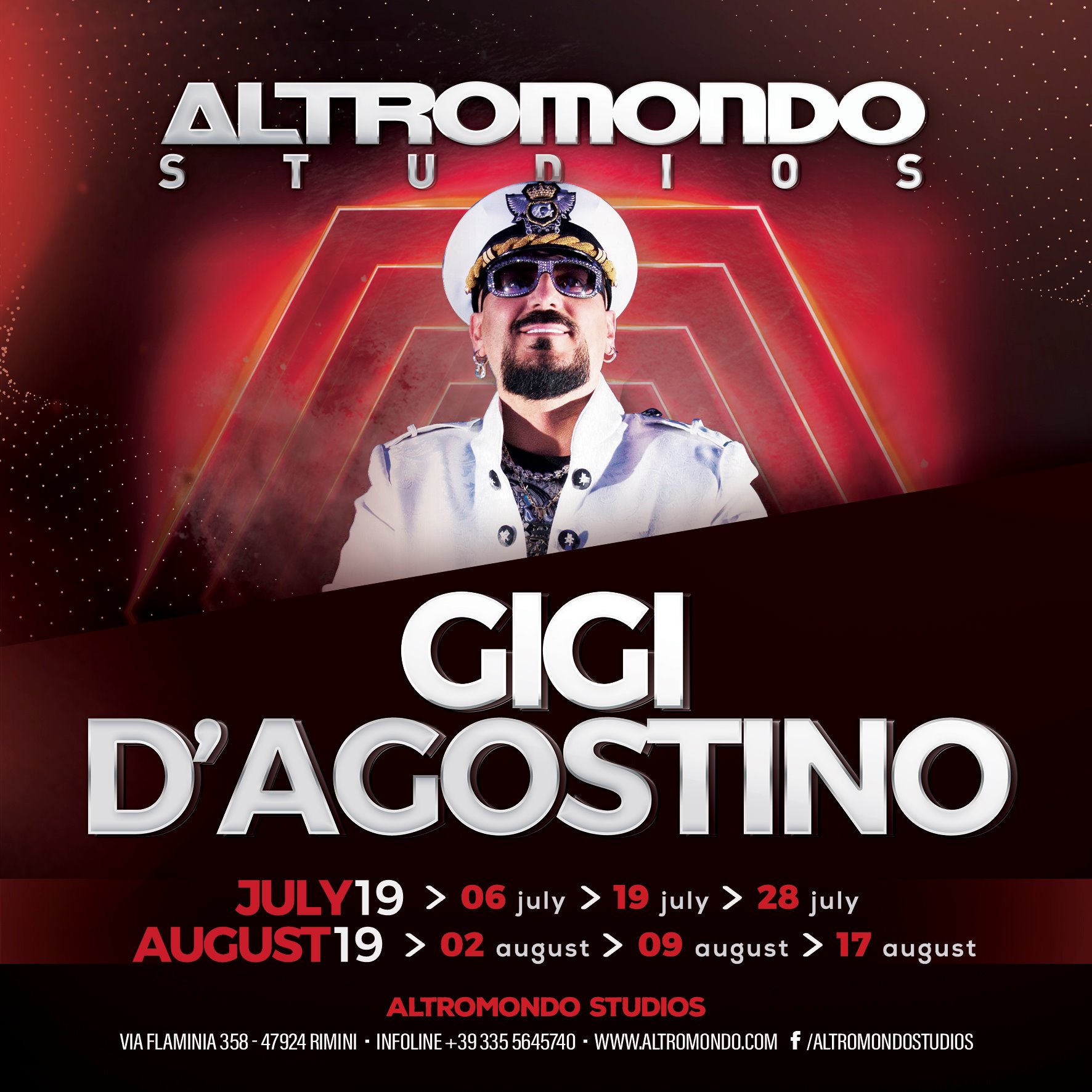 Discoteca Altromondo Rimini Gigi D'Agostino guest dj