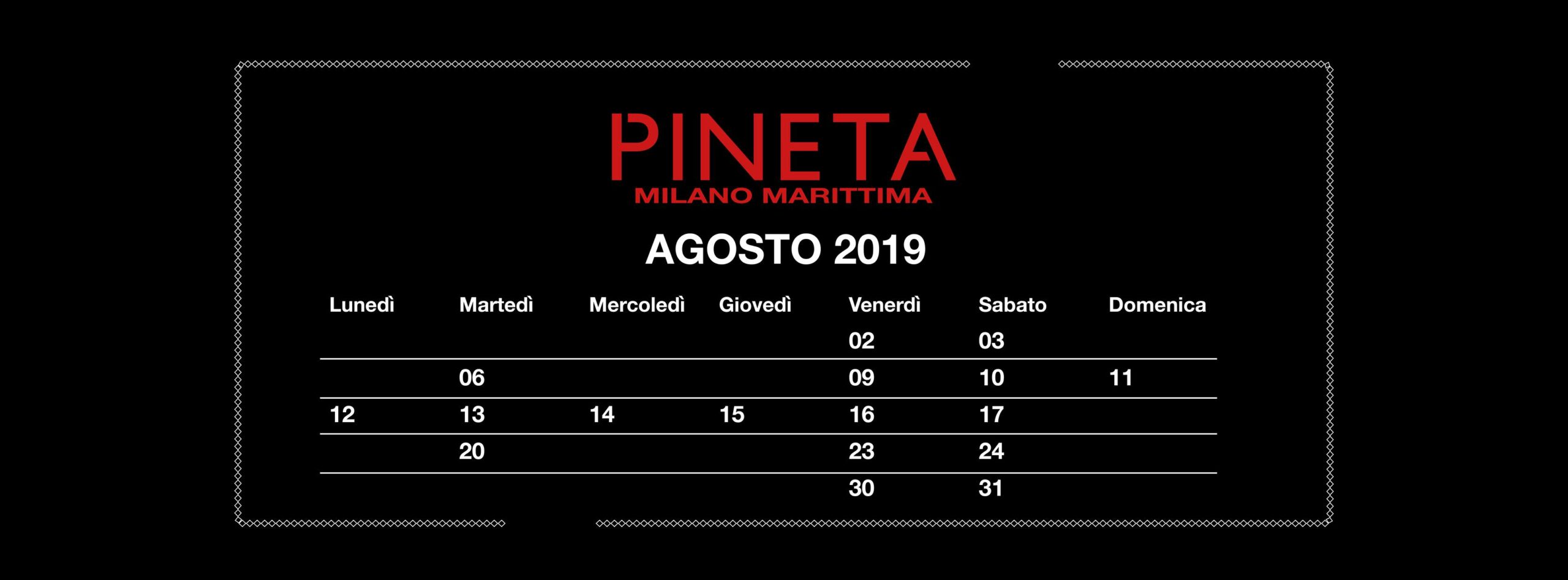 Aspettando Ferragosto 2019 discoteca Pineta Milano Marittima