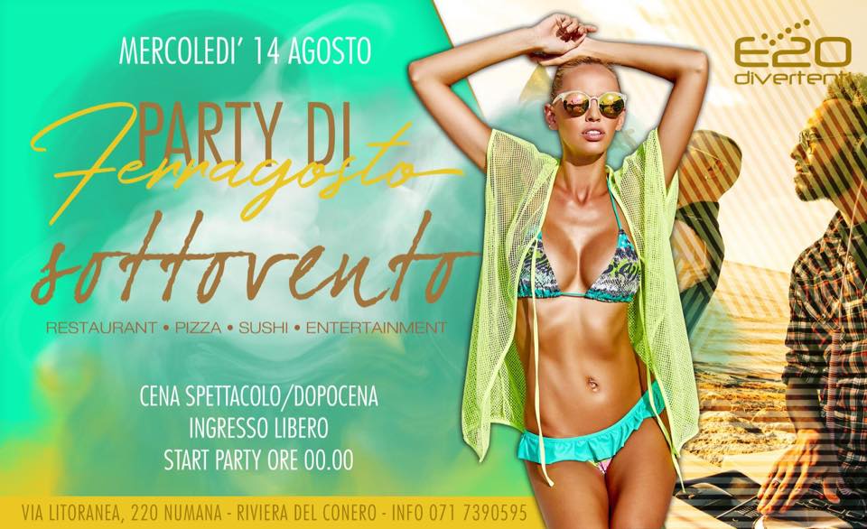 Ferragosto con Eventidivertenti Sottovento Numana Riviera Del Conero