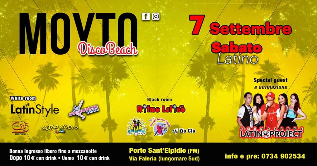 Latin Project ospiti Moyto Disco Beach Porto Sant'Elpidio