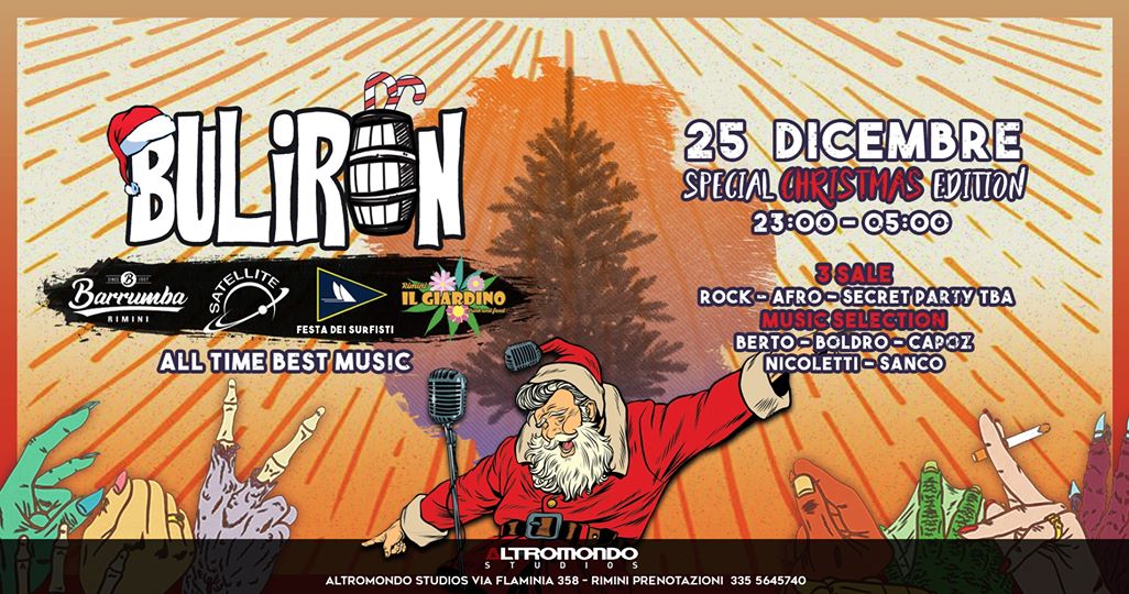 Buliron Christmas Edition discoteca Altromondo Rimini