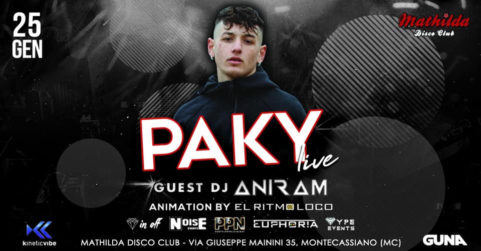 Paky live Mathilda discoteca