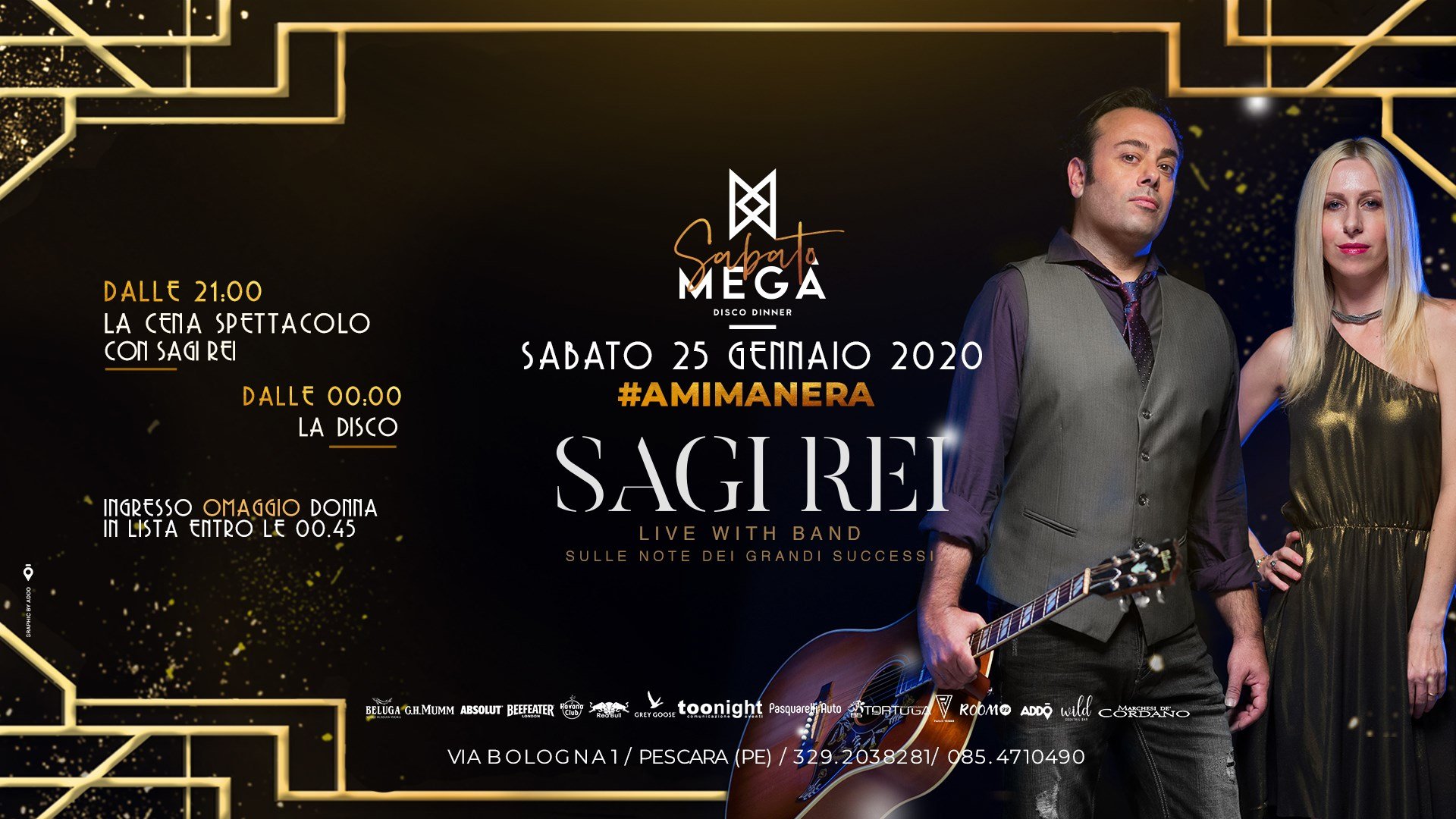 Sagi Rei guest Megà Disco Dinner Pescara