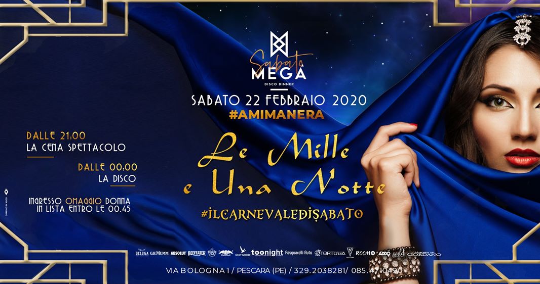 Il Carnevale di sabato Megà discoteca Pescara