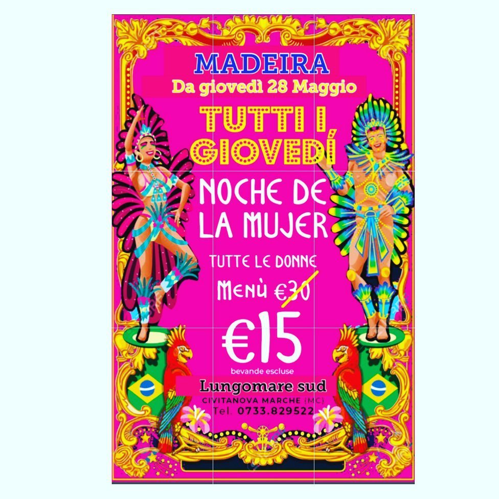 Noche de la mujer al Madeira di Civitanova Marche