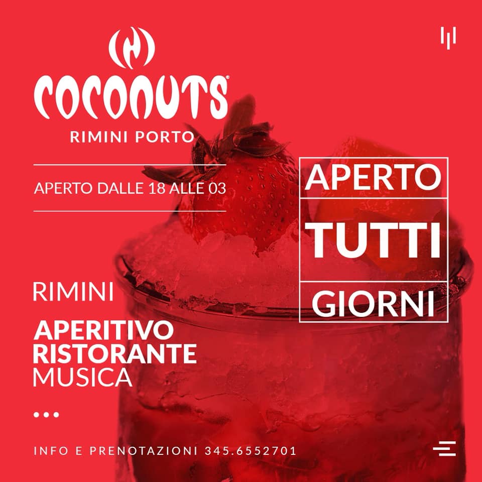 Discoteca Coconuts Rimini, cena e musica