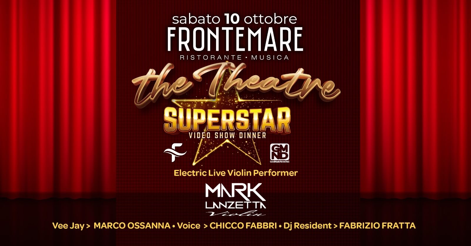 Frontemare Rimini Ristorante Discoteca, special guest Mark Lanzetta