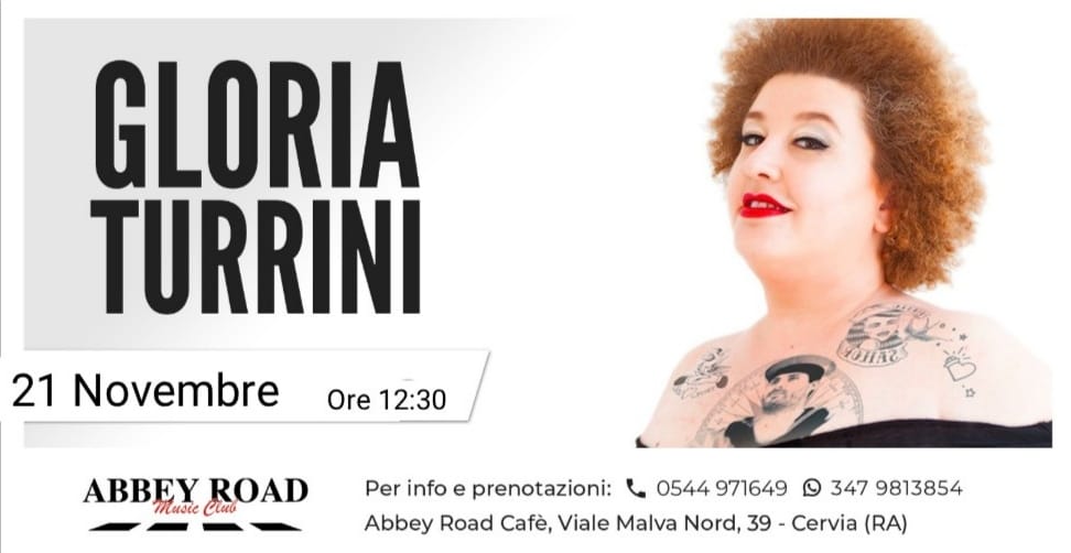 Gloria Turrini all'Abbey Road Music Club di Cervia