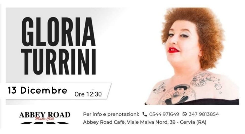 Gloria Turrini all'Abbey Road Cafè di Cervia