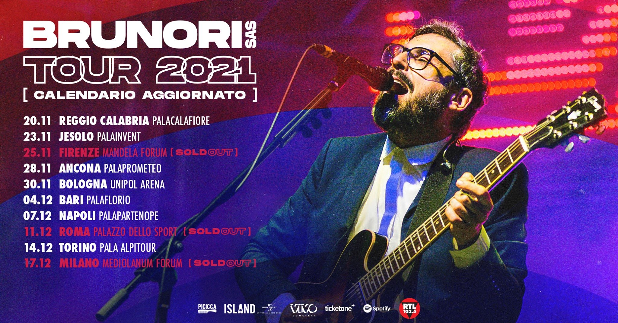 Brunori SAS in concerto, Unipol Arena Bologna