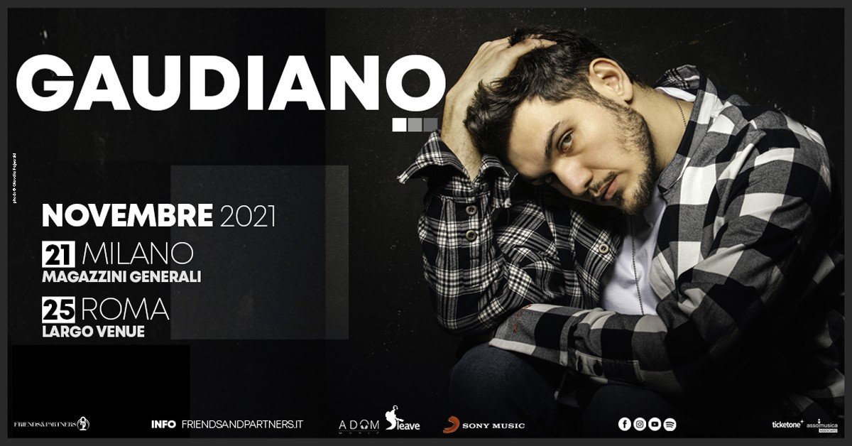 Gaudiano in concerto al Largo Venue di Roma