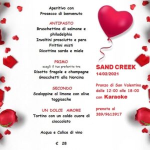 Karaoke di San Valentino al ristorante Sand Creek di Fermo