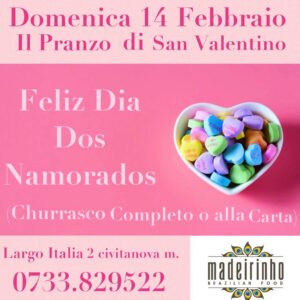 San Valentino al ristorante brasiliano Madeirinho di Civitanova