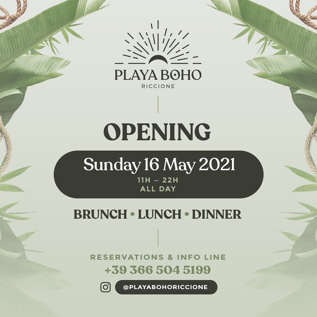 Inaugurazione Domenica Playa Boho Riccione