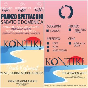 Kontiki San Benedetto Del Tronto, pranzo, apericena, cena e musica