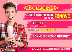 Exnovo live band al Bollicine di Riccione