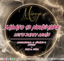 Let's party again alla Discoteca Mirage di Passo San Ginesio