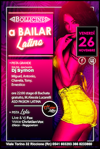 Stage gratuito di bachata alla discoteca Bollicine di Riccione