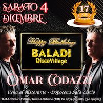 Omar Codazzi alla Discoteca Dancing Baladì di Torre San Patrizio