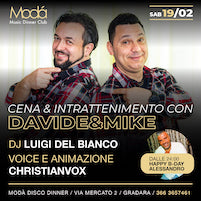 Cena ed intrattenimento con Davide e Mike al Modà disco dinner di Gradara