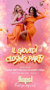 Closing Party al ristorante Hops di Civitanova Marche