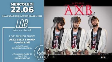 Alex Belli e band all'Operà beach club di Riccione