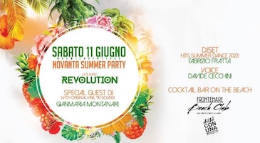 Novanta summer party al Ristorante e Discoteca Frontemare di Rimini