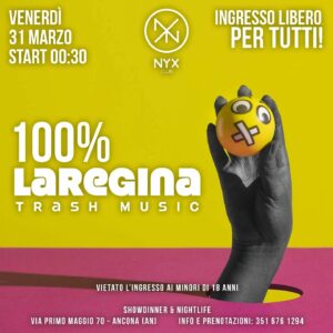 Cena spettacolo e Trash al Nyx di Ancona