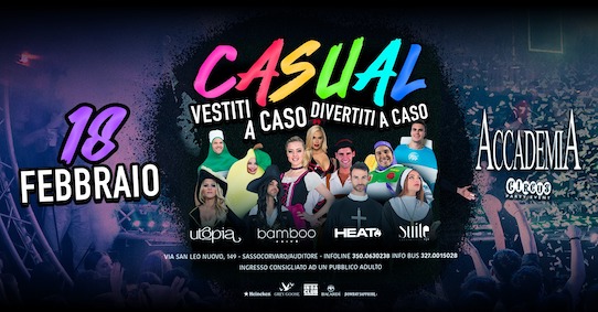 Carnevale Casual alla Discoteca Accademia