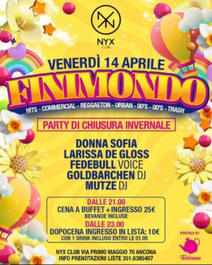 Closing Party Finimondo alla Discoteca Nyx