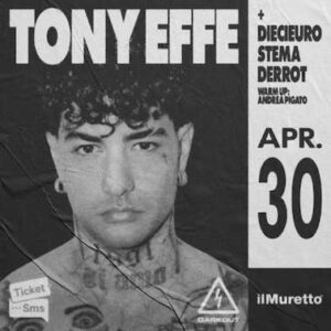 Tony Effe alla Discoteca Il Muretto di Jesolo