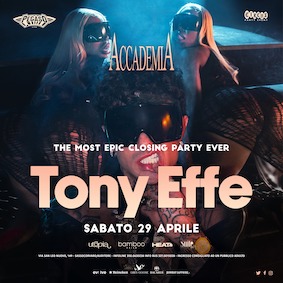 Tony Effe alla Discoteca Accademia