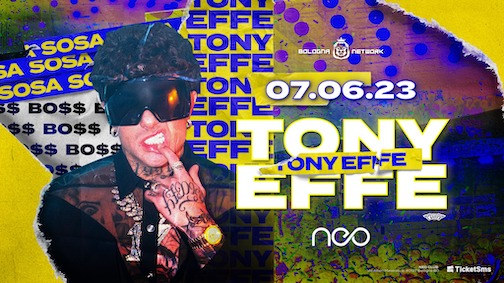 Tony Effe al Neo, giardino della Discoteca Numa Bologna