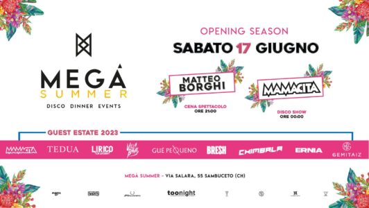 Apertura estiva 2023 alla discoteca Megà Summer