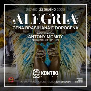 Cena e dopocena Brasiliano al Kontiki San Benedetto