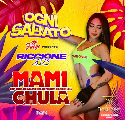 Mami Chula pre ferragosto alla Discoteca Bollicine di Riccione