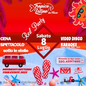 Red Party al Tropico Latino di Porto Recanati