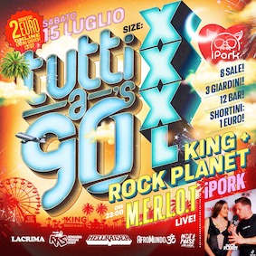 Discoteca Rock Planet di Cervia, tutti a 90 XXL