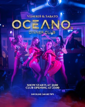 Oceano Milano Marittima, cena, spettacoli e dj set a Luglio