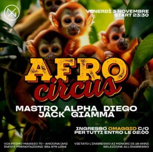 Afrocircus post Halloween al Nyx di Ancona