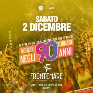 Al Frontemare di Rimini si torna negli anni 90